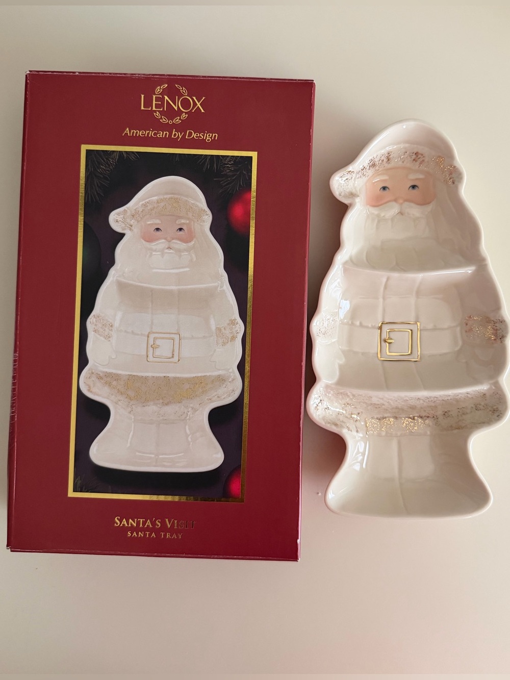 NWT/NWB Lenox Santa’s Visit Decorative Santa Serving Tray